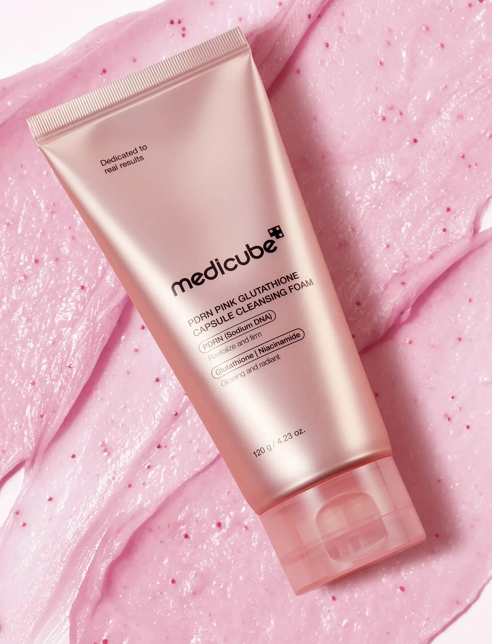 Medicube - Pdrn Pink Glutathione Capsule Cleansing Foam - Pink - 120G