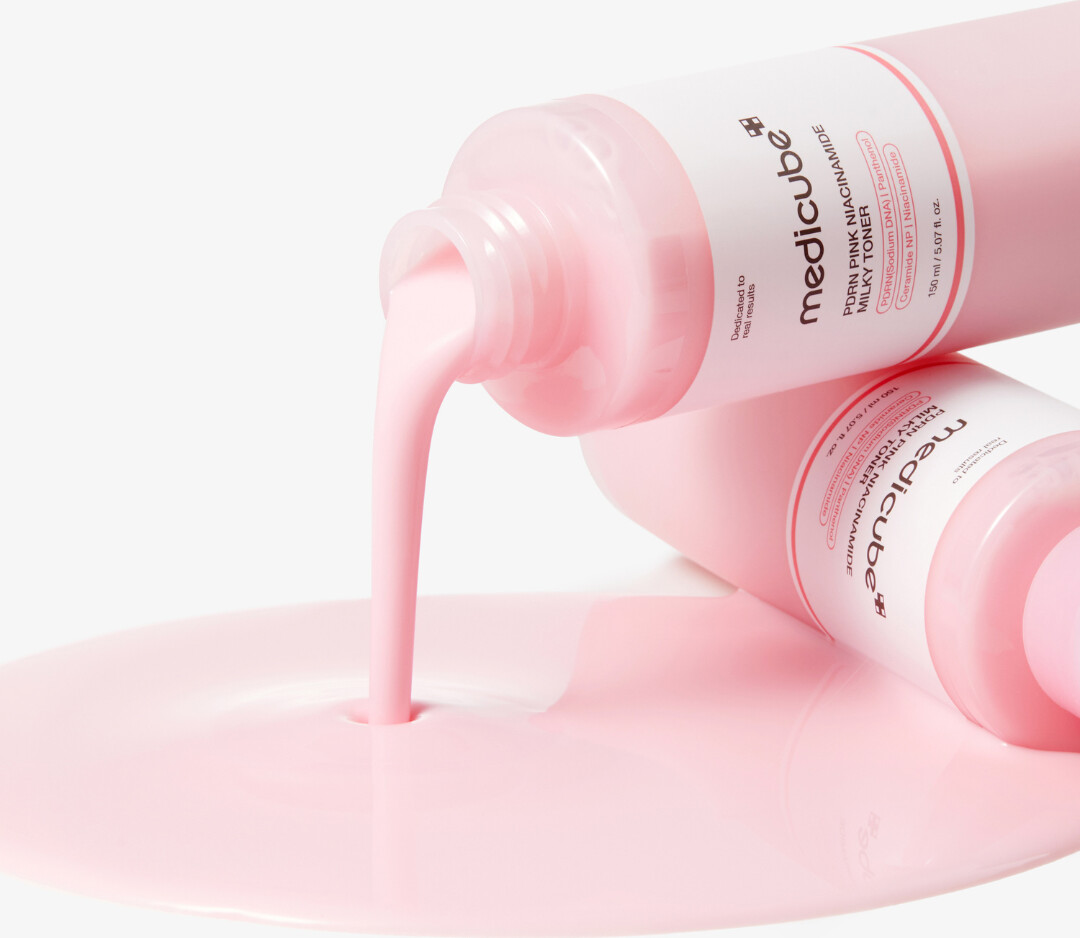 Medicube - Pdrn Pink Niacinamide Milky Toner - Pink - 150 Ml