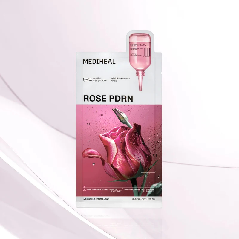 Mediheal - Rose Pdrn Essential Mask Healthy Glow - 10 Pcs