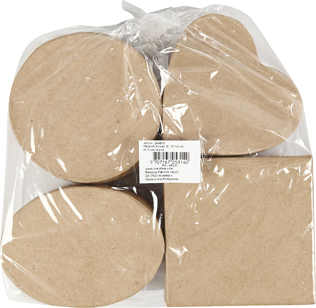 Mediumæsker - H 5 Cm - Ø 10-12 Cm - 4 Stk