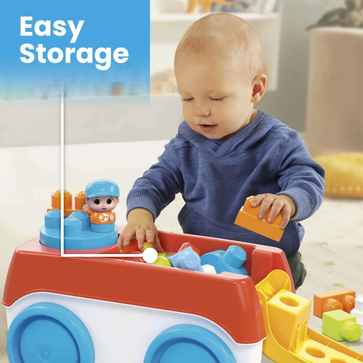 Mega Bloks - Spinning Wagon - Vogn Med Byggeklodser