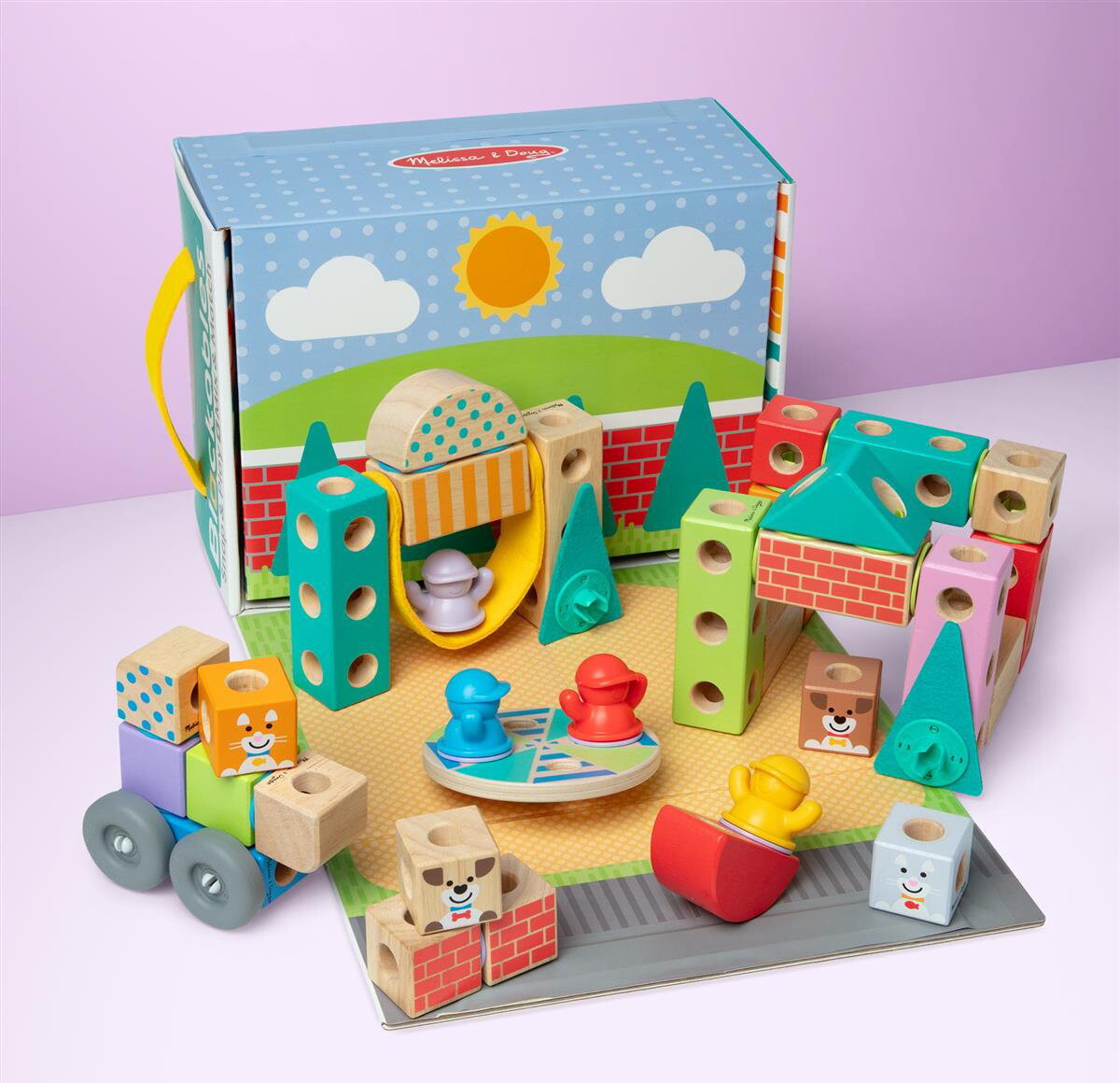 Melissa Doug - Blockables Byggesæt - Town - 73 Dele