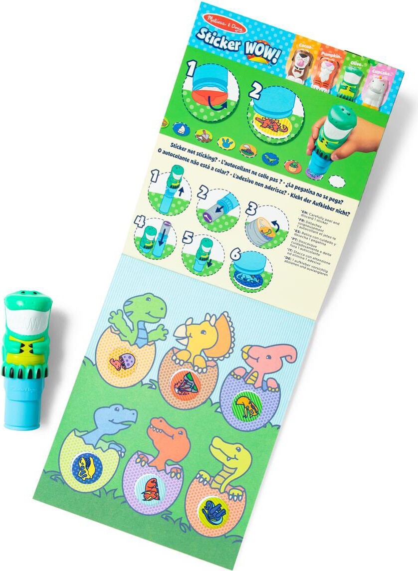 Melissa Doug - Dinosaur Stickers Stamper Og Bog - 300 Klistermærker