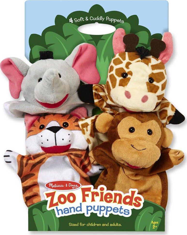 Melissa Doug - Zoo Dyr Hånddukker - 4 Stk