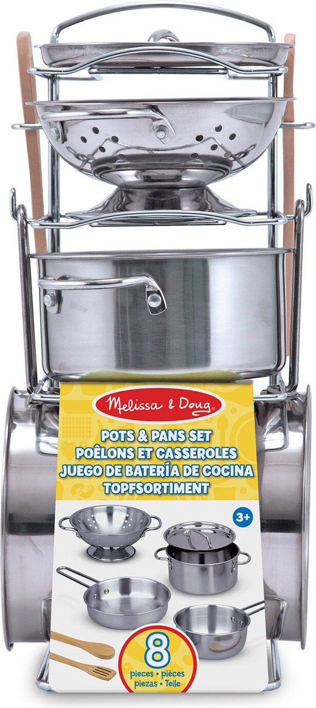 Melissa Doug - Pots Pans Play Set - Legetøjs Grydesæt