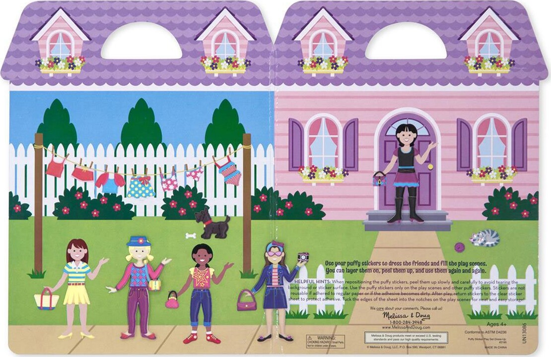 Melissa Doug - Genanvendelige Klistermærker - Dress Up Hus