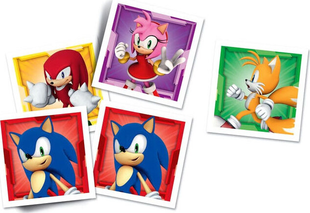 Clementoni Memo Pocket - Sonic Vendespil - 48 Kort