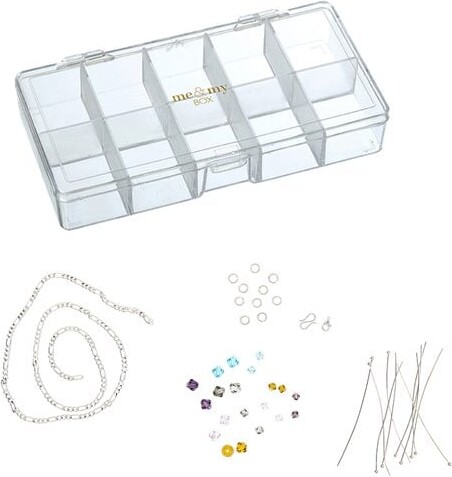 Me My Box - Diy Perle Halskæde Kit - Figaro - Sølvbelagt 925