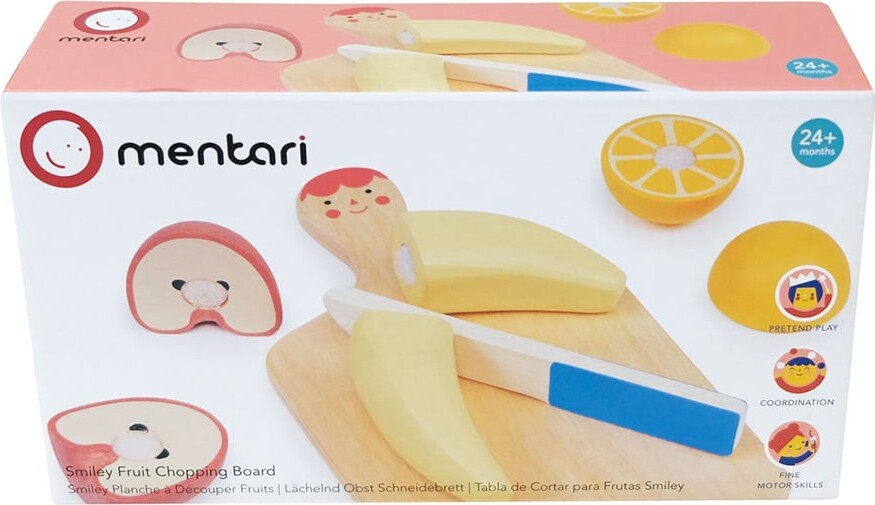 Legemad I Træ Med Velcro - Frugt Sæt - Mentari