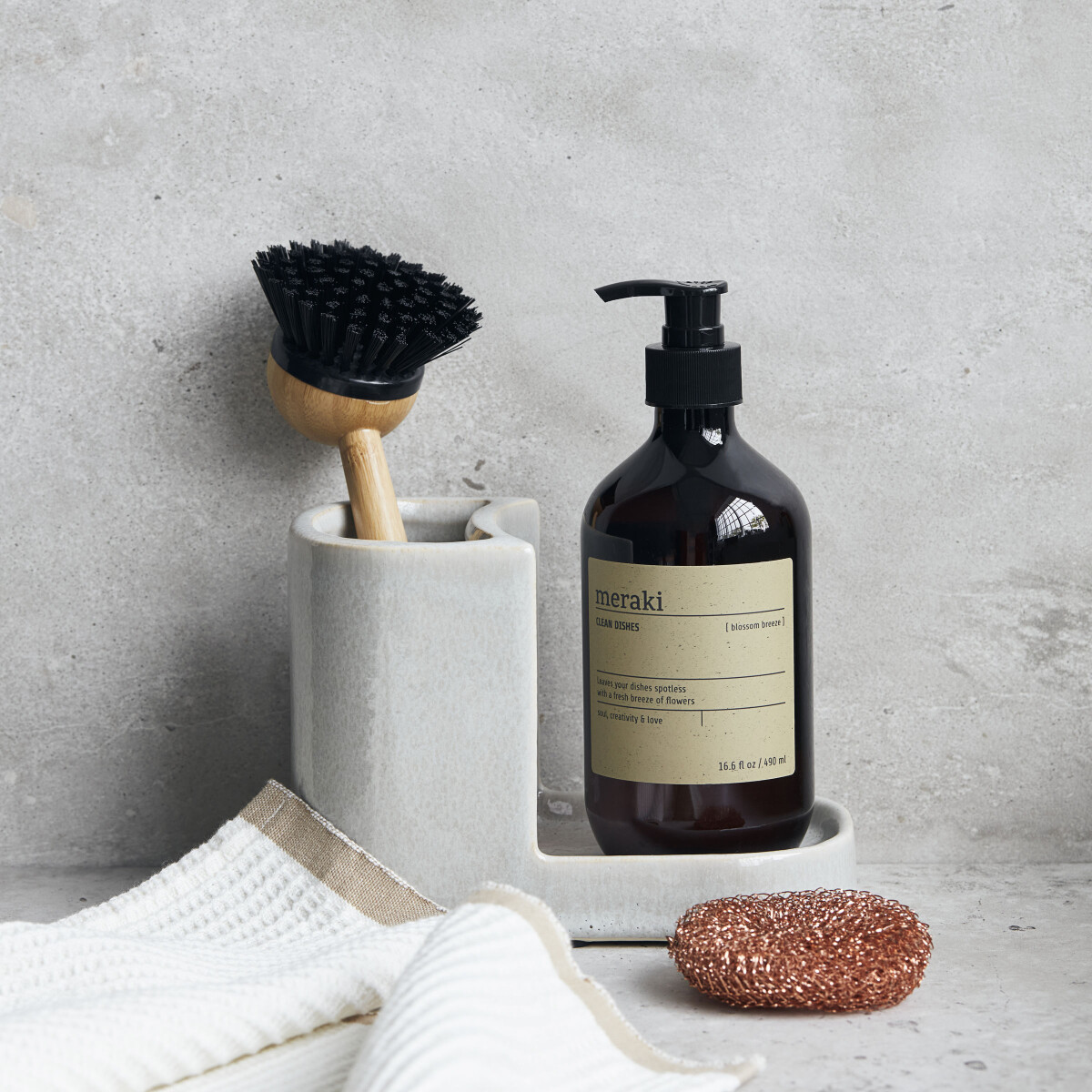 Meraki - Dish Wash Essentials Opvaskesæt - Blossom Breeze