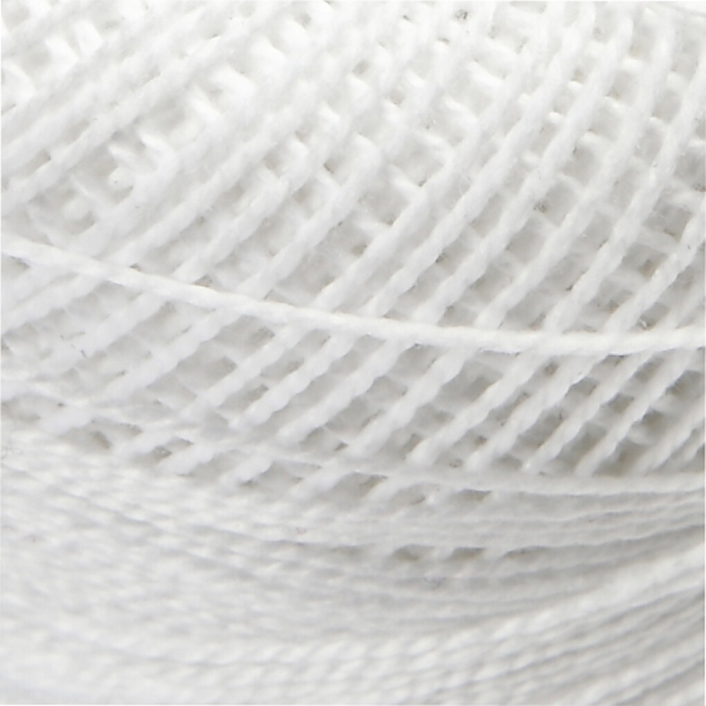 Merceriseret Bomuldsgarn - Hvid - 20 G