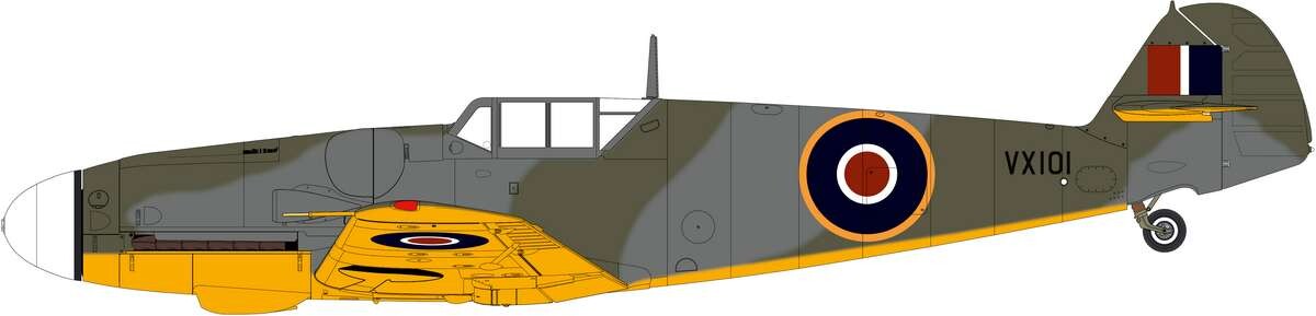Airfix A17003 - Messerschmitt Bf109G-5G-6 Byggesæt - 1 24