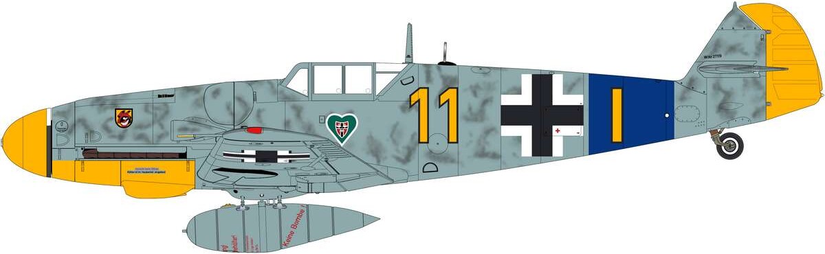 Airfix A17003 - Messerschmitt Bf109G-5G-6 Byggesæt - 1 24