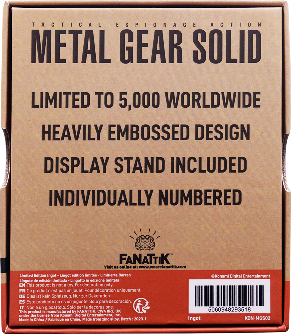 Metal Gear Solid Foxhound Insignia Limited Edition Ingot