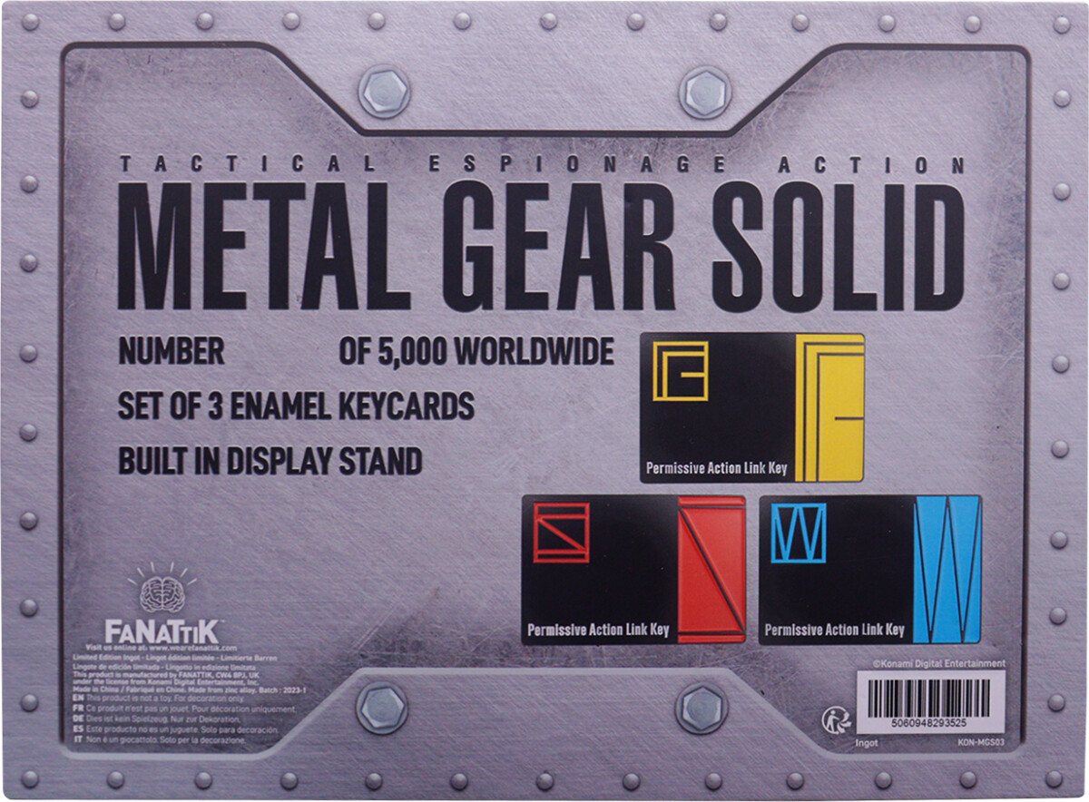 Metal Gear Solid Limited Edition Pal Keycard Set