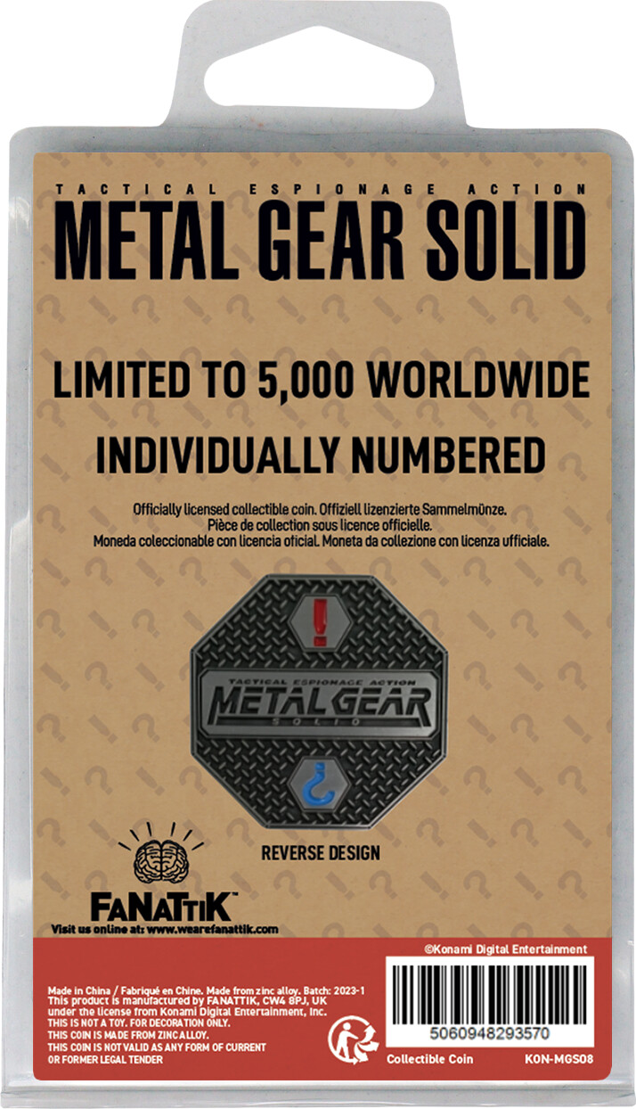 Metal Gear Solid Limited Edition Solid Snake Collectible Coin