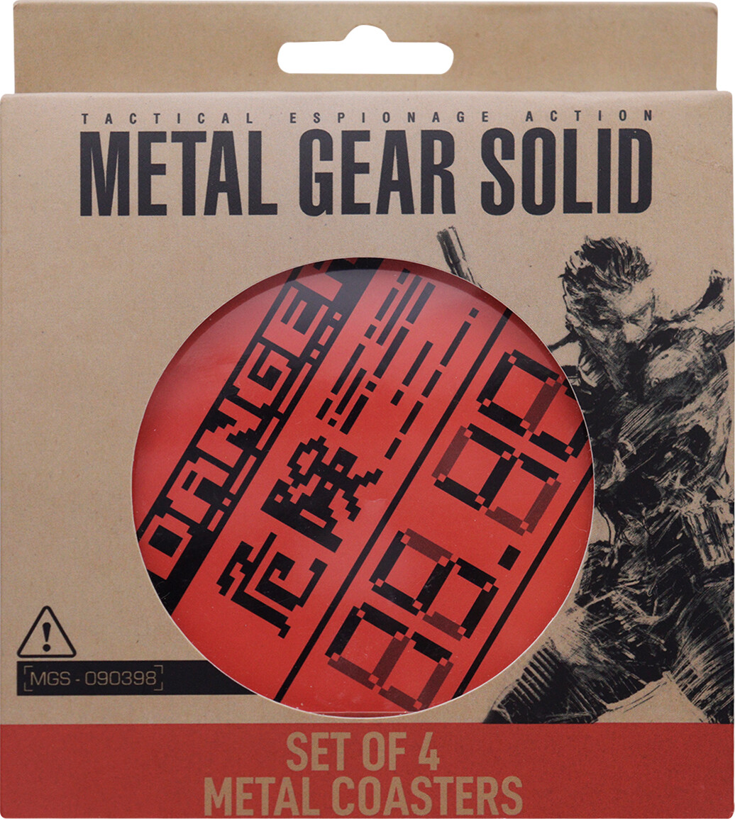Metal Gear Solid Set Of 4 Metal Coasters