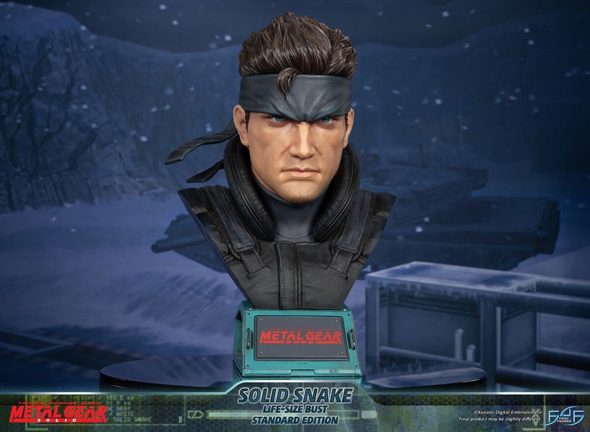 Metal Gear Solid Solid Snake Life-Size Bust Resin Statue
