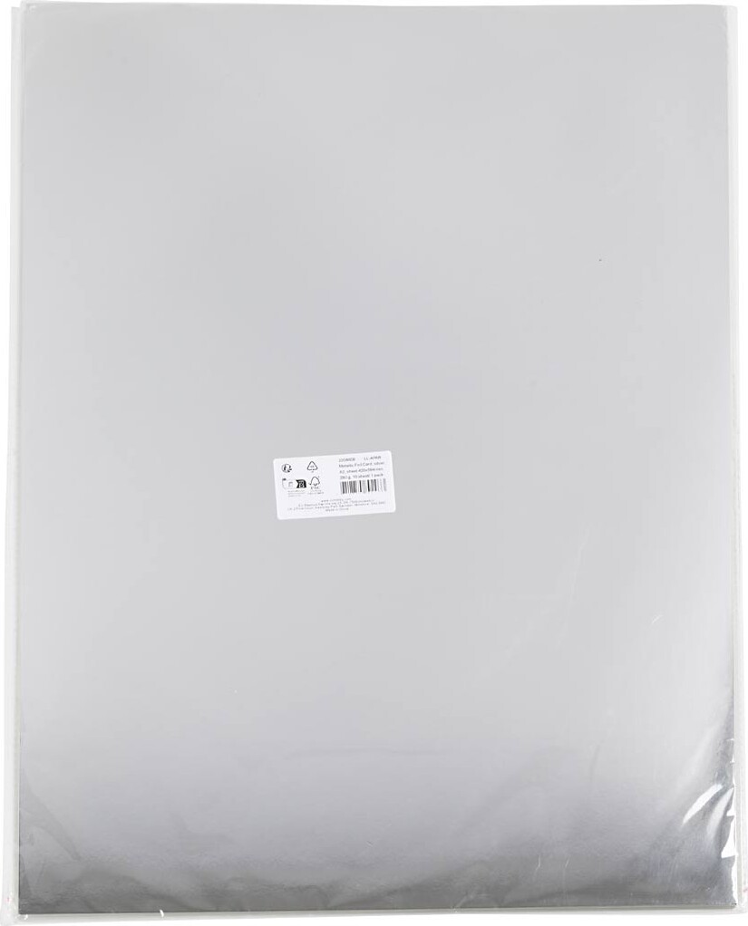 Metalkarton - A2 - Ark 420X594 Mm - 280 G - Sølv - 10 Ark