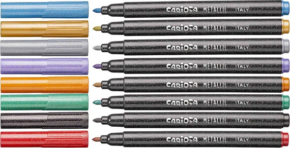 Carioca - Tusser - Metallic - 8 Farver