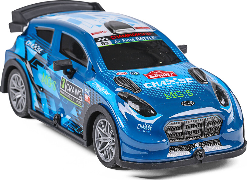 Tec-Toy - Mgs Chase - Rc Fjernstyret Bil Med Lys - 15 Kmt - Blå