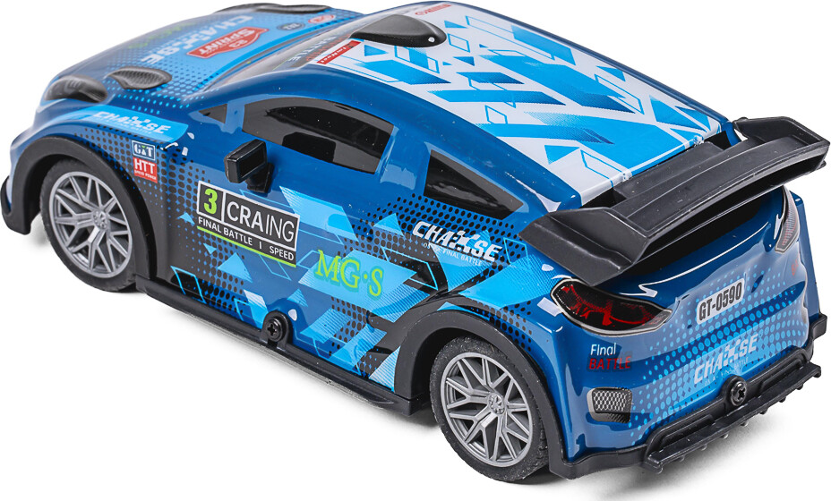 Tec-Toy - Mgs Chase - Rc Fjernstyret Bil Med Lys - 15 Kmt - Blå