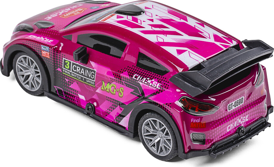 Tec-Toy - Mgs Chase - Rc Fjernstyret Bil Med Lys - 15 Kmt - Pink