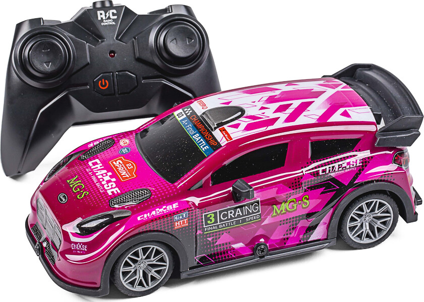Tec-Toy - Mgs Chase - Rc Fjernstyret Bil Med Lys - 15 Kmt - Pink