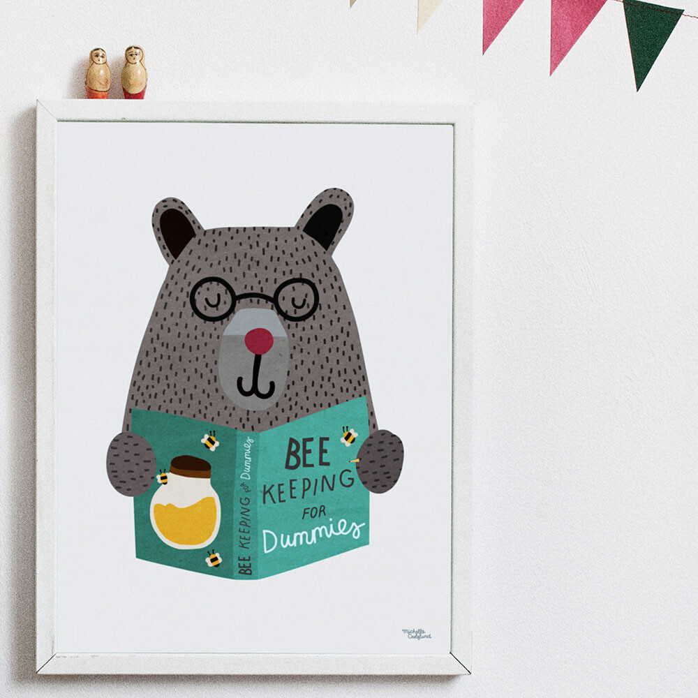 Michelle Carlslund - Plakat - 30X40 Cm - Bjørnen Og Biavl