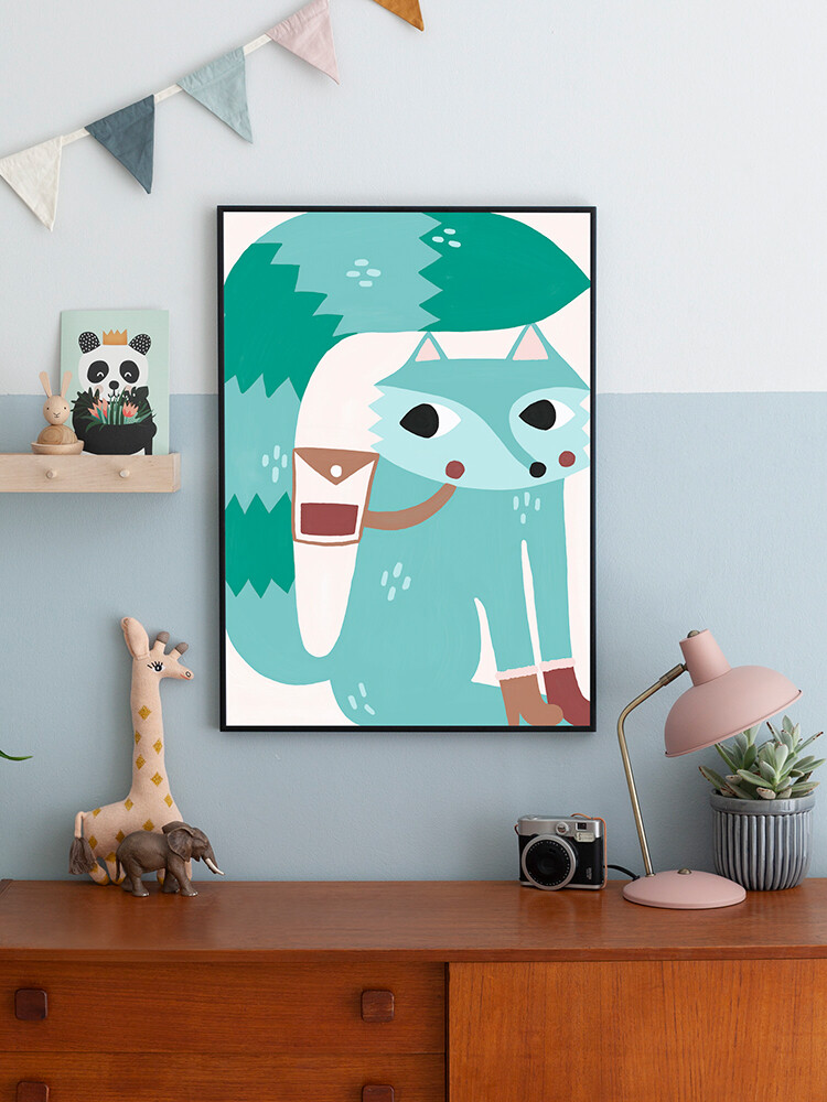 Michelle Carlslund - Plakat - 30X40 Cm - Field Trip Fox