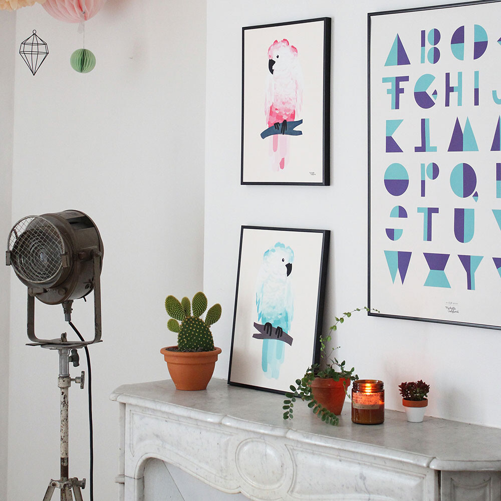 Michelle Carlslund - Plakat - 30X40 Cm - Grøn Kakadue