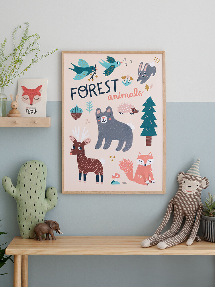 Michelle Carlslund - Plakat - 50X70 Cm - Forest Animals