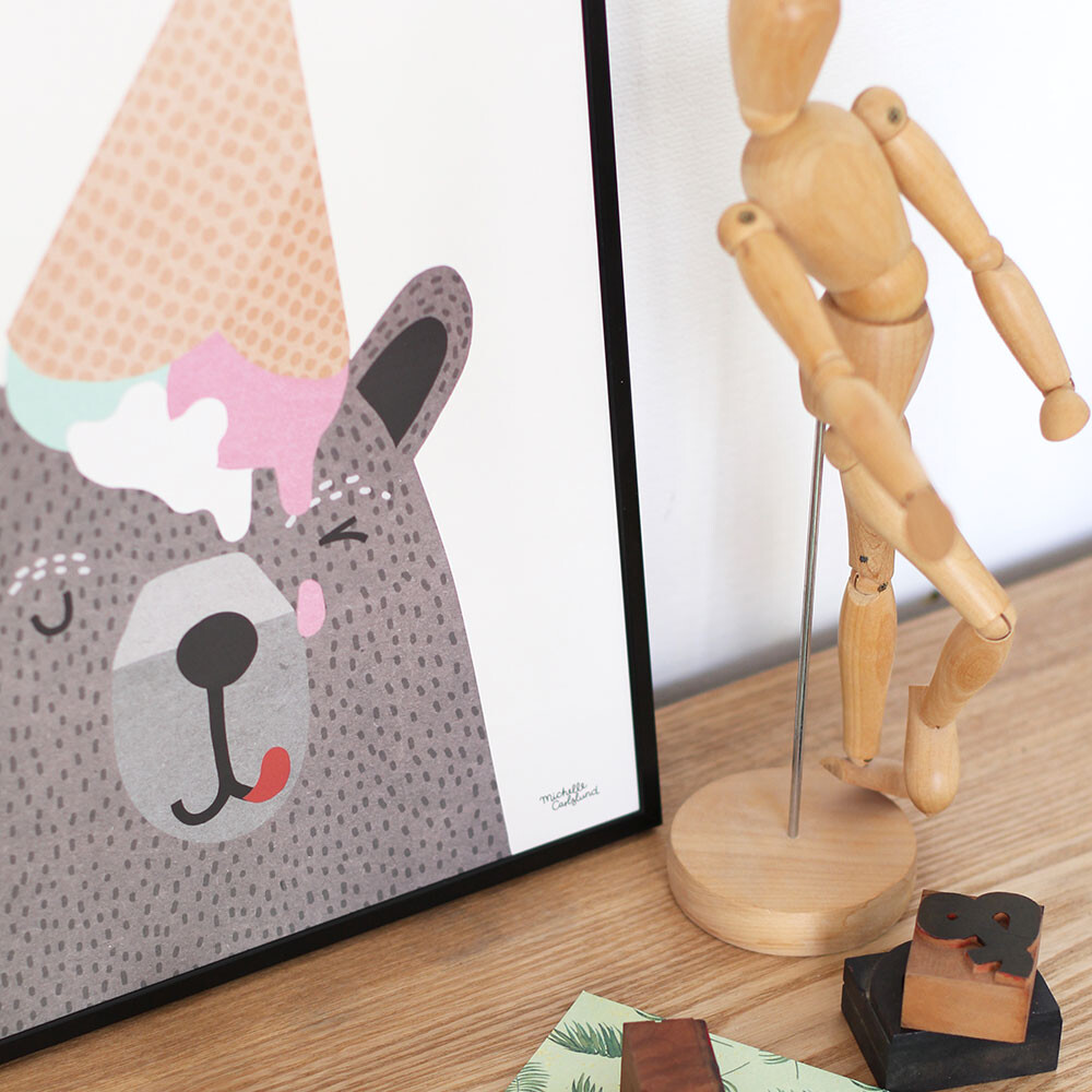 Michelle Carlslund - Plakat - 50X70 Cm - Jeg Elsker Is