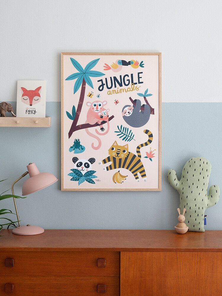 Michelle Carlslund - Plakat - 50X70 Cm - Jungle Dyr