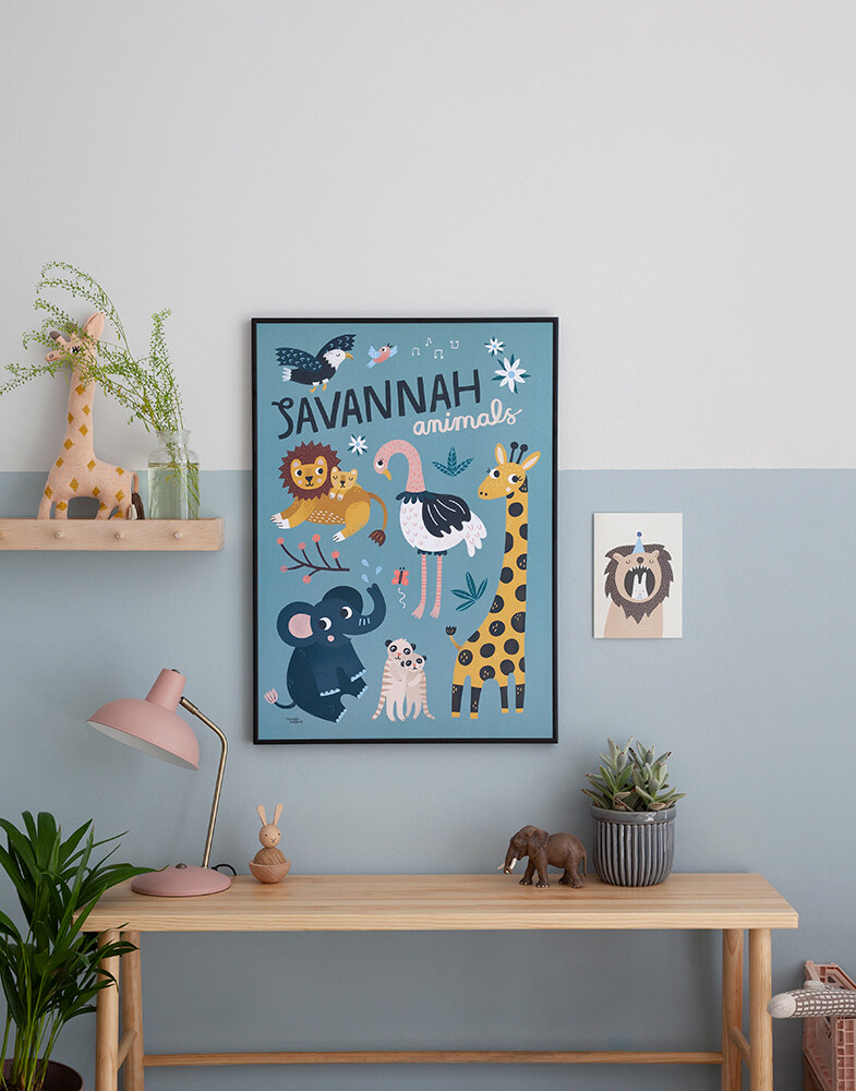 Michelle Carlslund - Plakat - 50X70 Cm - Savannah Animals
