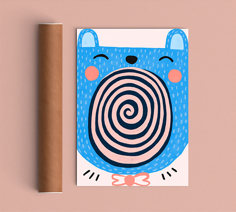 Michelle Carlslund - Plakat - 50X70 Cm - Syngende Bjørn