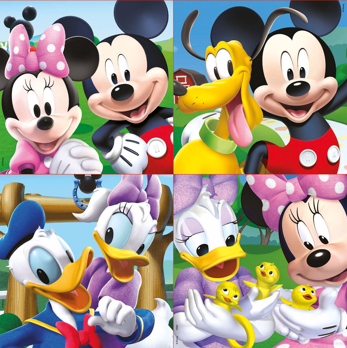 Mickey Mouse Klubhus Puslespil - 4 Stk - 12 16 20 25 Brikker