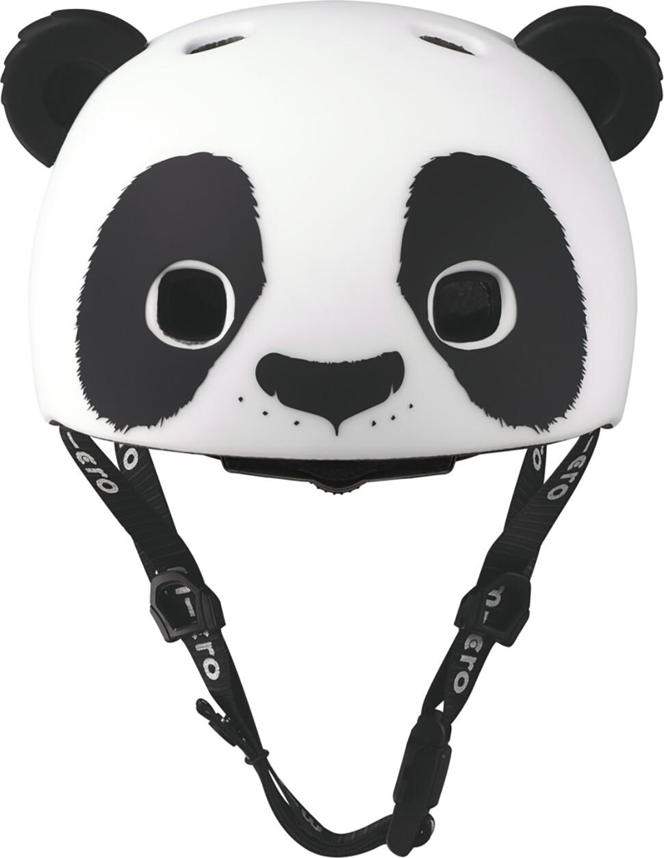 Micro - Cykelhjelm Til Børn - Medium 52-56 Cm - 3D Panda - Hvid
