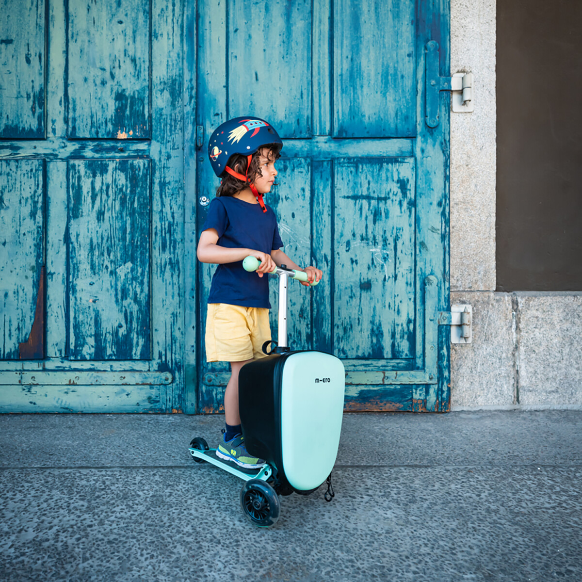 Micro - Cykelhjelm Til Børn - Medium 52-56 Cm - Raket - Blå