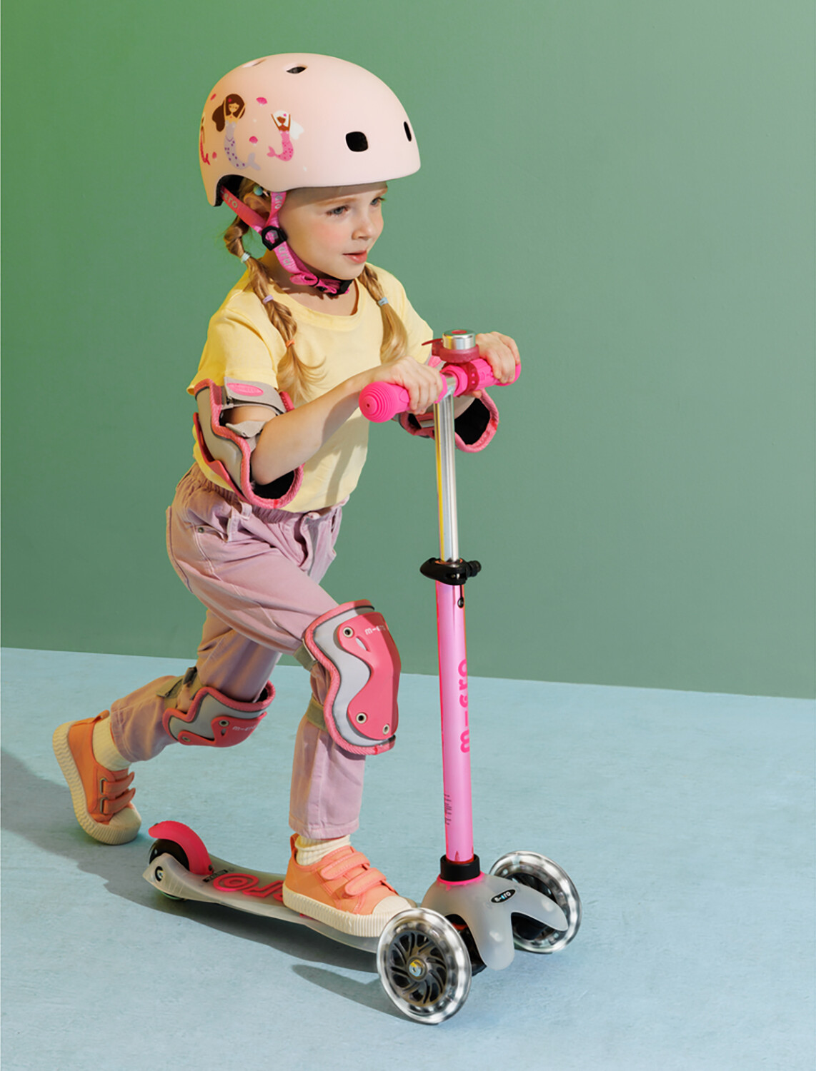 Micro - Knæ- Og Albuebeskyttere - Børn - Refleks - S - Pink