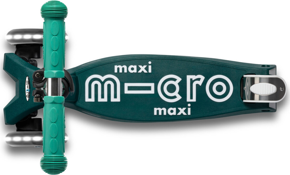 Micro - Maxi Deluxe Eco Led - Green - Trehjulet Løbehjul