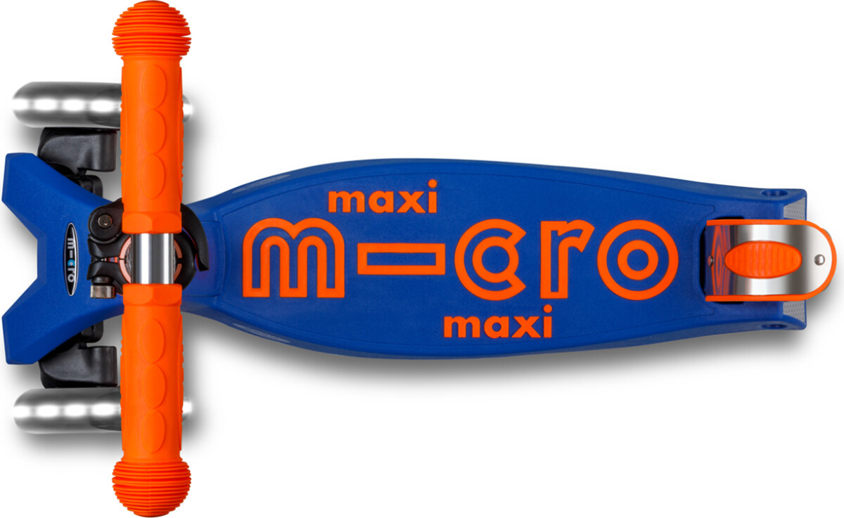 Micro - Maxi Deluxe Led Foldbar - Neon Blaze Orange - Løbehjul