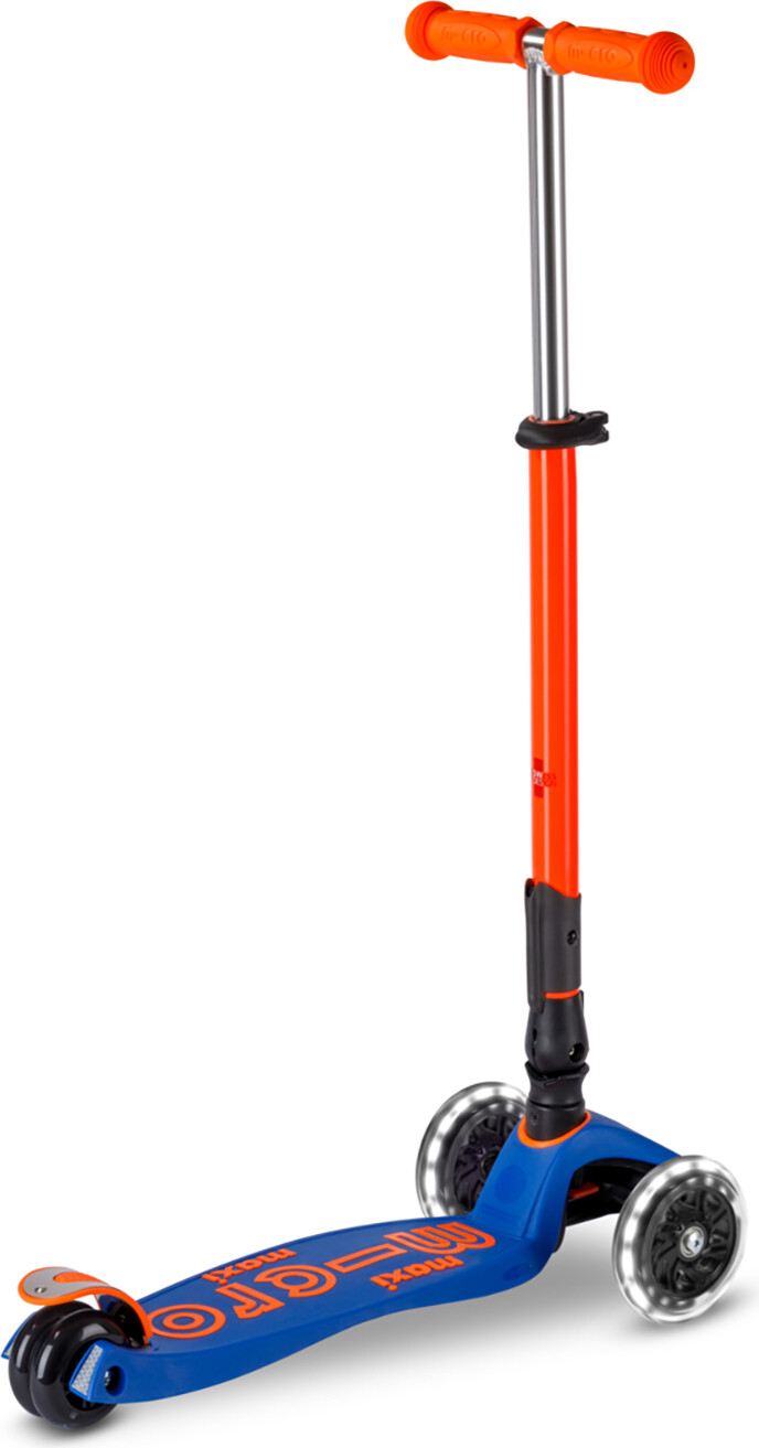 Micro - Maxi Deluxe Led Foldbar - Neon Blaze Orange - Løbehjul