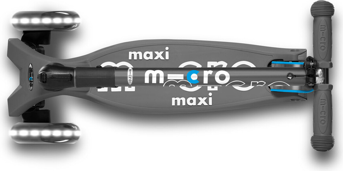 Micro - Maxi Deluxe Led Foldbar - Volcano Grey - Løbehjul