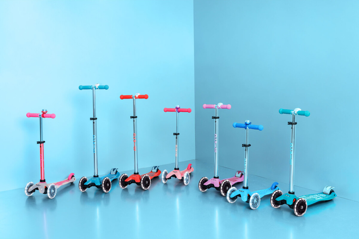 Micro - Mini Deluxe Glow Led Plus - Frosty Pink - Løbehjul