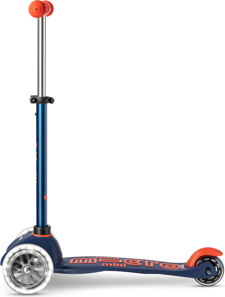Køb Micro - Mini Deluxe Led - Navy Blue - Trehjulet Løbehjul - Gucca.dk