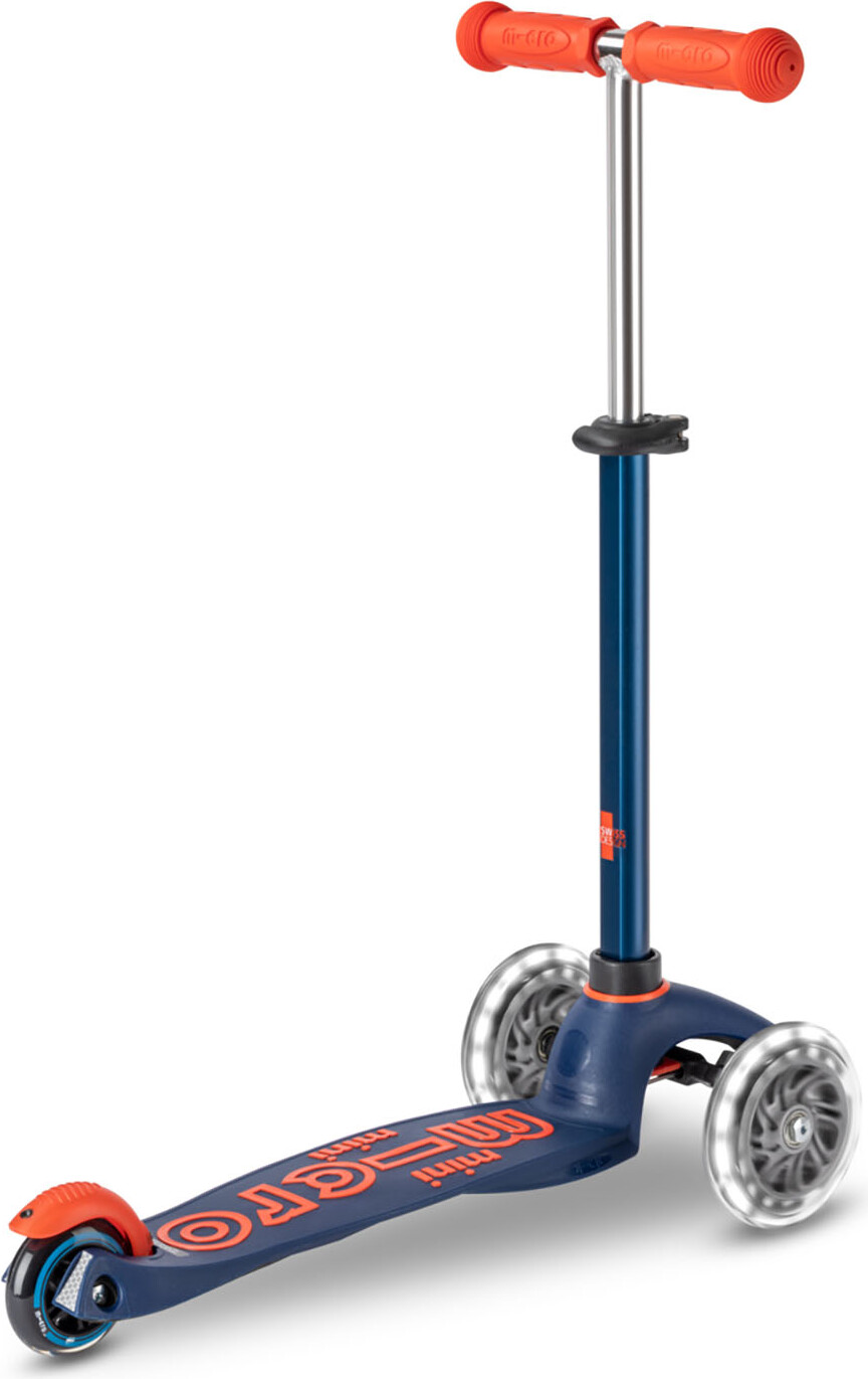 Micro - Mini Deluxe Led - Navy Blue - Trehjulet Løbehjul