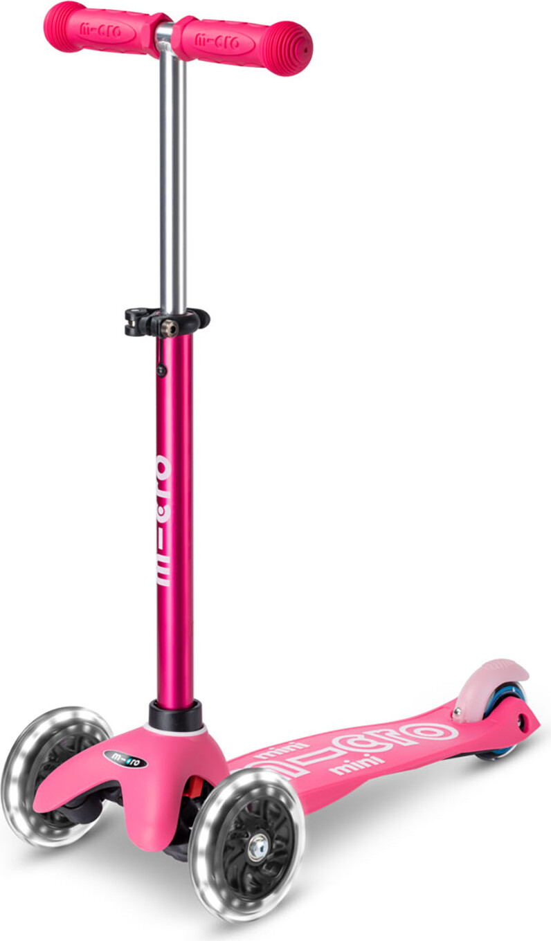 Micro - Mini Deluxe Led - Pink - Trehjulet Løbehjul