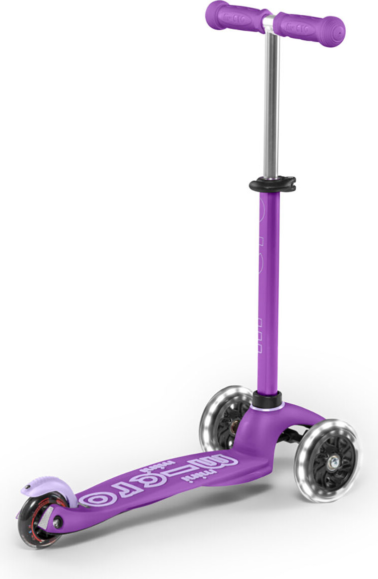 Micro - Mini Deluxe Led - Purple - Trehjulet Løbehjul