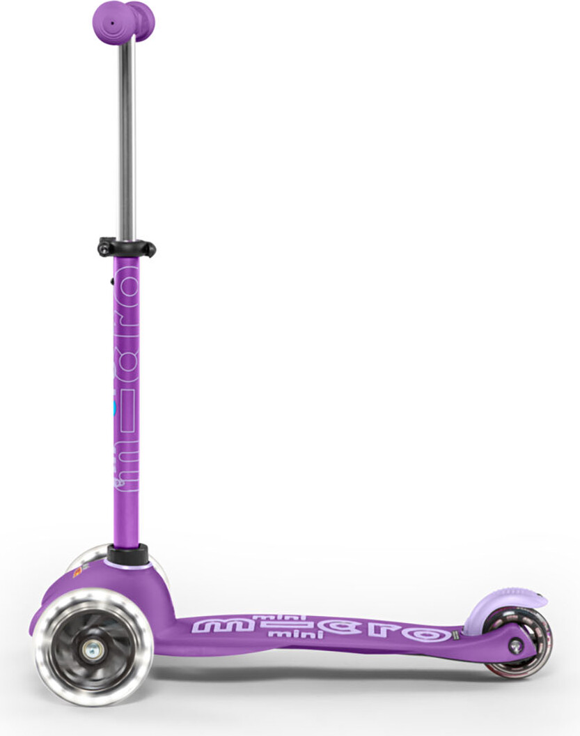 Micro - Mini Deluxe Led - Purple - Trehjulet Løbehjul